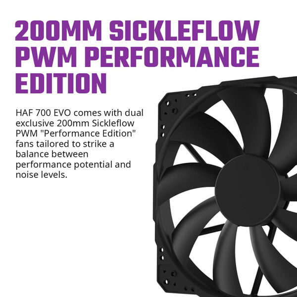 Cooler Master HAF 700 EVO ARGB Grey E-ATX Full Tower Case